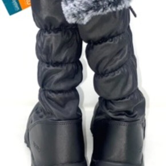SPORTO Henrique Snow Boots Women's Zippers Waterproof Fur Trim Black Size 8 - Picture 5 of 8